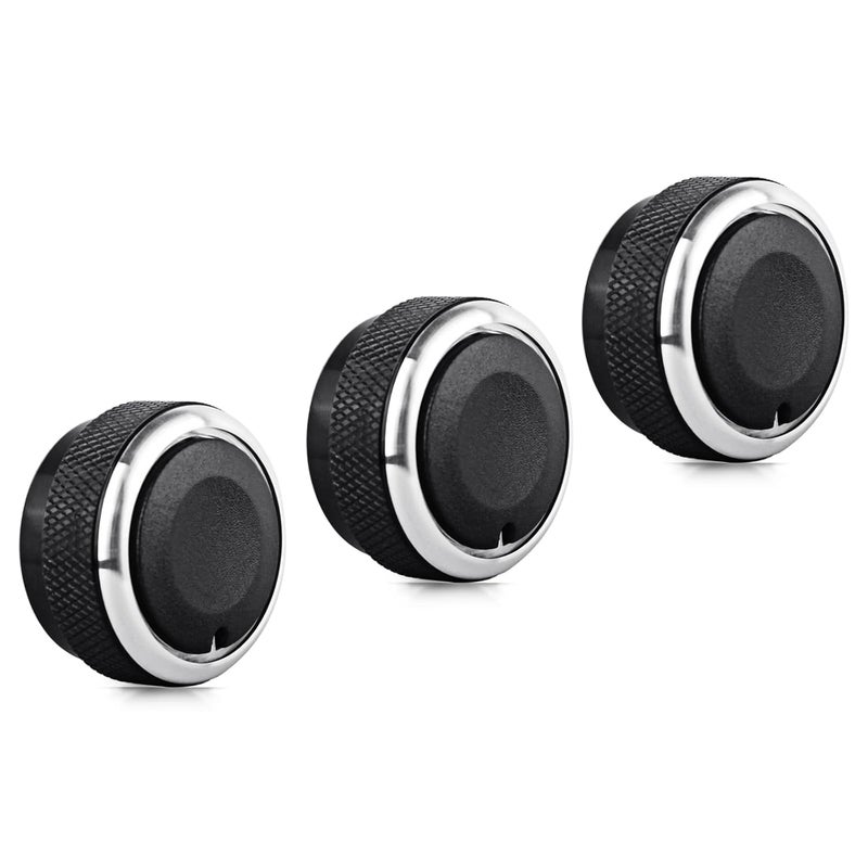 Xislet 3Pcs Tacoma AC Knobs Replacement Compatible with 2005-2015 Toyota Tacoma A/C Knobs Air Conditioner HVAC Heater Blower Fan Control Button - Image 1